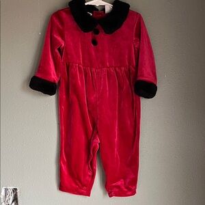 Expressions Vintage Red and Black Baby Outfit